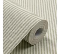 Grandeco Pinstripe Nursery Textured Wallpaper Green, Green