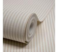 Grandeco Pinstripe Nursery Textured Wallpaper in Beige | Size: 1 Pack Grandeco Beige 1 Pack