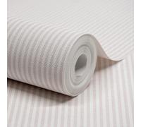 Grandeco Pinstripe Nursery Textured Wallpaper Pink