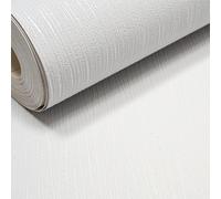 Grandeco Plain Light Grey Crystal Metallic Silver Glitter Thick Textured Vinyl Wallpaper