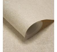 Grandeco Plaster Effect Casper Blown Vinyl Wallpaper in Beige Grandeco Beige