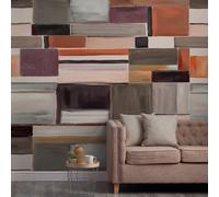 Grandeco Retro Colour Blocks 7 Panel Textured Mural, Multi 3.71 X 2.8M