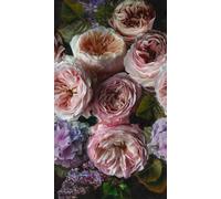 Grandeco Romantic Painted Flowers Pink Repeatable Wallpaper Mural 159 x 280cm