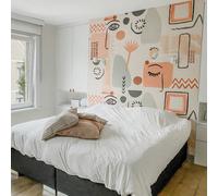 Grandeco Roomblush Fantasy Faces Eco 4 Lane Repeatable Wallpaper Mural 200 X 285Cm, Pink