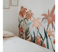 Grandeco Roomblush Flowerpop Scene Eco 4 Lane Repeatable Wallpaper Mural 200 X 285Cm, Blush