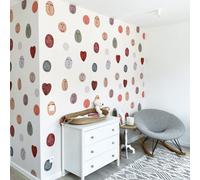 Grandeco Roomblush Nursery Faces 4 Lane Repeatable Wallpaper Mural 200 X 285Cm, Pink