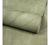 Grandeco Serra Rustic Limewash Chalk Paint Distressed Plaster Effect Textured Wallpaper, Green