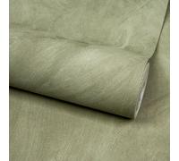 Grandeco Serra Rustic Limewash Chalk Paint Distressed Plaster Effect Textured Wallpaper, Green