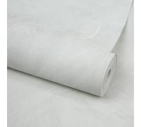 Grandeco Serra Rustic Limewash Chalk Paint Distressed Plaster Effect Textured Wallpaper, Light Grey Pearl