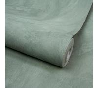 Grandeco Serra Rustic Limewash Chalk Paint Distressed Plaster Effect Textured Wallpaper Sea Green Teal