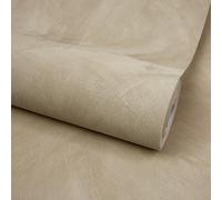 Grandeco Serra Rustic Limewash Chalk Paint Distressed Plaster Effect Textured Wallpaper, Warm Plaster