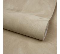 Grandeco Serra Rustic Limewash Chalk Paint Distressed Plaster Effect Textured Wallpaper, Warm Plaster