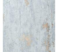 Grandeco Stone Concrete Industrial Wallpaper Paste The Wall Dark Grey Metallic Copper