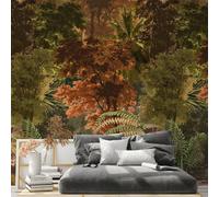 Grandeco Tapestry Jungle Forest Trees 3 lane Repeatable Wallpaper Mural 159cm in Burnt Orange Grandeco Burnt Orange