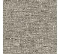 Grandeco Telma Slubbed Fabric Hessian Textured Luxury Wallpaper Dark Mocha Neutral