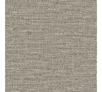 Grandeco Telma Slubbed Fabric Hessian Textured Luxury Wallpaper Mocha Brown, Brown
