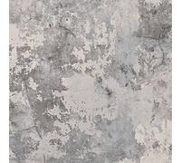 Grandeco Tempera Concrete Plaster Effect Textured Wallpaper Grey