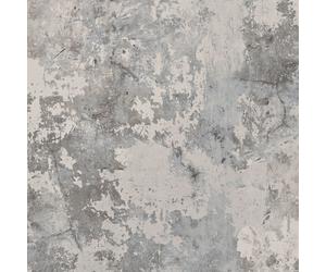 GranDeco Tempera Distressed Concrete Stone Frames Textured Wallpaper - Blue Grey