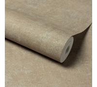 Grandeco Trenato Rustic Plaster Effect Textured Wallpaper, Brown