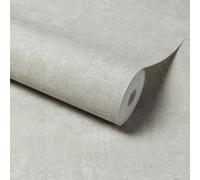 Grandeco Trenato Rustic Plaster Effect Textured Wallpaper, Light Grey