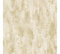 Grandeco Venetian Plain Cream Metallic Gold Wallpaper Textured Blown Vinyl