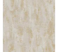 Grandeco Venetian Plain Taupe Metallic Gold Wallpaper Textured Blown Vinyl