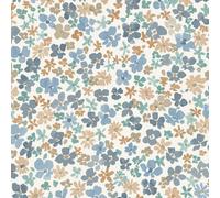 Grandeco Veronica Ditsy Daisy Floral Nursery Textured Wallpaper, Blue