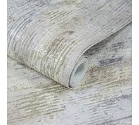 Grandeco Vincenzo Distressed Luxury Italian Plaster Neutral Wallpaper 10m x 53cm, Cream