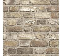 Grandeco Vintage Brick Neutral Wallpaper A28904