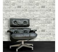 Grandeco Vintage House Brick Grey Wallpaper A28903