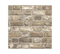Grandeco Vintage House Brick Pattern Wallpaper A28904 - Textured Faux Brick, Paste-the-Wall, Strippable, 10.05m x 0.53m