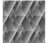 Grandeco Wanderlust Geometric Grey Pattern Feature Wall Paste The Wall Wallpaper