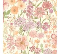 Grandeco Wildflowers Cream & Red Floral Meadow Wallpaper A61603