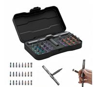 Grandecy 24 in 1 Magnetic Ratchet Screwdriver Set, DIY Screwdriver 24 in 1, Multifunctional Toolbox, Precision Screwdriver Sets for Furniture, Computer, Bicycle Repair (Set)