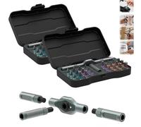 Grandecy 24 in 1 Magnetic Ratchet Screwdriver Set, Multifunctional DIY Ratchet Mini Screwdriver Set, Precision Mini Screwdriver Sets for Furniture, Computer, Bicycle Repair (2 Set)