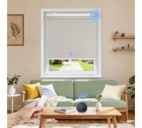 Grandekor Motorized Blinds with Remote Control, Blackout Roller Shade Electric Shades Cordless Smart Blinds for Bedroom Living Room Office,Beige,W39xH72
