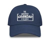 Grandfather Baseball Hat - NAVY - A - The Greatest Grandad Baseball Cap - Fathers Day Birthday Gift - Cotton Classic Cap Grandpa Presents - Vintage Grandad Hats for Men