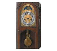Grandfather Clock Antique Wall Clock PU Leather Flip Case Cover For Samsung Galaxy A41