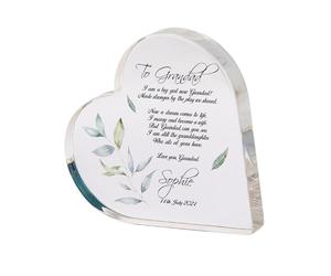 Grandfather of The Bride Gift Wedding Day Gift for Grandad Heart Keepsake from Bride Sentimental Present Thank You Grandpa Acrylic Plaque