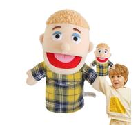 Grandfather Plush Puppets - Cute Family Members Set, Durable Fabric Construction, Easy Hand Control, Realistic Cartoon Expression | for Home Playtime, Preschool Learning, Puppet Shows