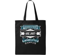 Grandfathers are just Antique Little Boys Funny Slogan Natural Ecological Cotton Tote Bag Black