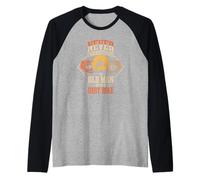 Grandfathers Enjoy Motocross Racing on the Dirt Tracks Raglan Baseball Tee