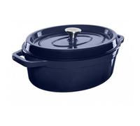 Grandfeu Blue 5.6 L. Cast Iron Casserole Pot With Lid - Minimalist Design, Durable And Stylish