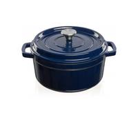 Grandfeu Blue Cast Iron Pot, 4.7L - Stylish & Durable, Ideal For Cooking And Baking