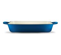 Grandfeu Blue Roasting Tray, 33 Cm - Versatile Cast Iron Dish For Grills And Ovens