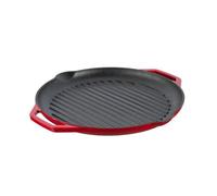 Grandfeu Red Cast Iron Frying Pan, 34Cm - Versatile Cookware For Grilling And Serving