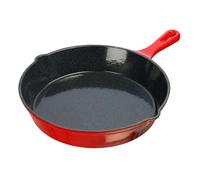 Grandfeu Red Enamelled Cast Iron Frying Pan - 25Cm Stylish And Practical Cookware For Steaks, Fish, Pancakes, And More