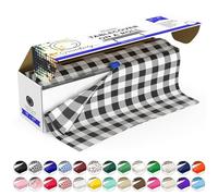 Grandipity Plastic Tablecloth Roll - 54" x 300' Black Gingham Plastic Table Cloths for Parties - Disposable with Cutter Box - Cut to Size Table Cover for Rectangle & Round
