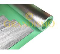 Grandismo 10m2 Roll - LVT Underlay Underlayment Vinyl Flooring - Also Works for Wood & Laminate/Click Systems - Damp Proof Membrane Installed