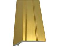 Grandismo® 3ft - Angle Edge Flooring Stick-Down Strip - Tile/Laminate/Wood Aluminium to Vinyl or Carpet - Threshold Metal Door Trim/Edging - Gold Colour